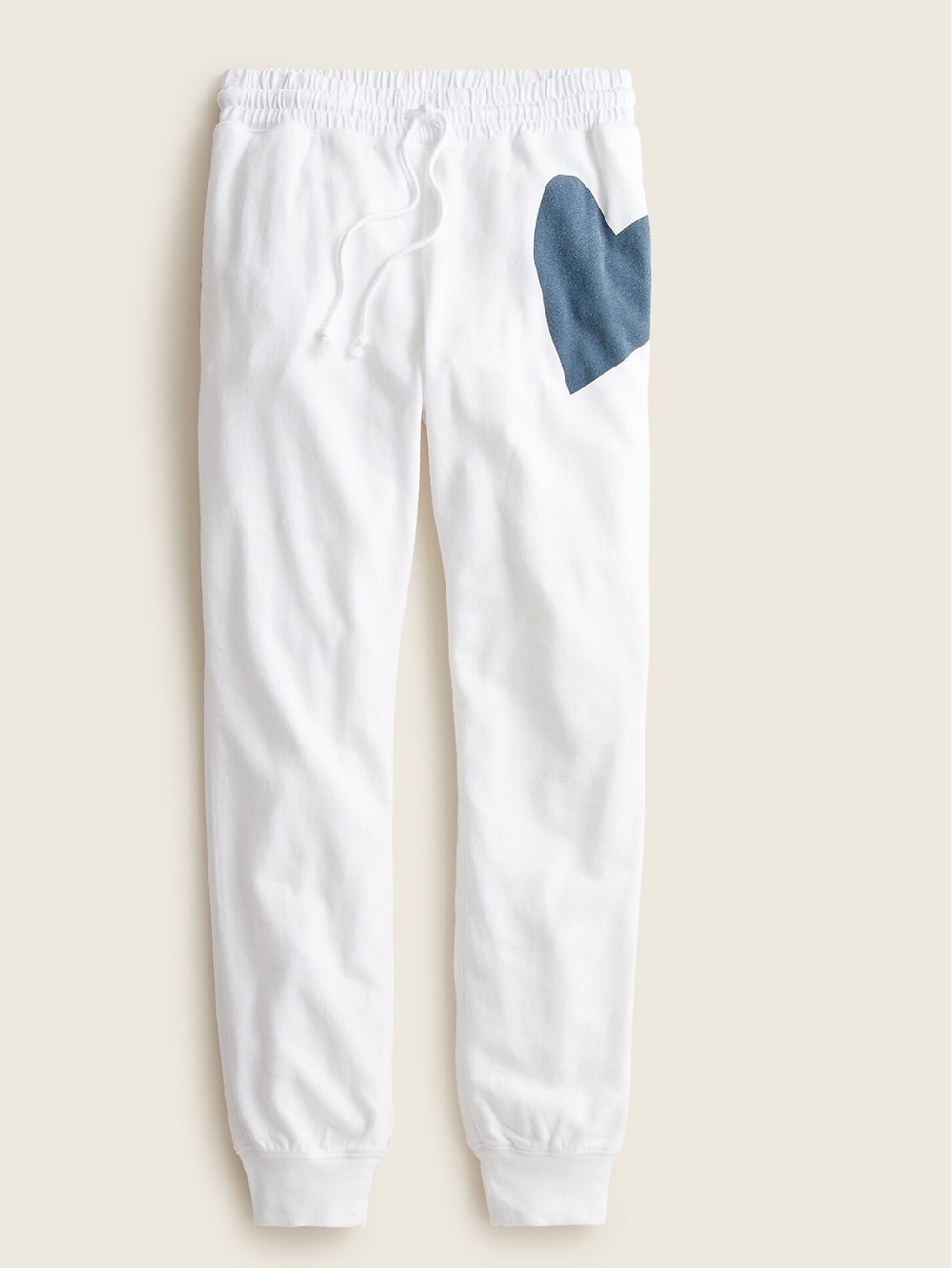 NWT J. Crew heart joggers sz large